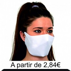Masque de protection en tissus polyester avec élastique